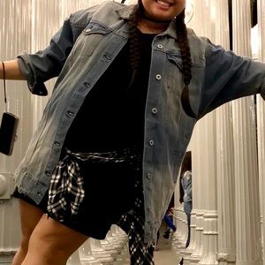 Oversized jean jacket long size XL juniors
